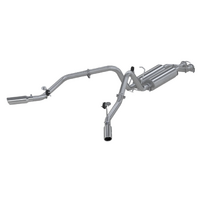 2.5" Cat Back, Dual Split Side (Silverado/Sierra 01-06) - Aluminized Steel - T304 Stainless Steel Tip