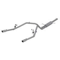 2.5" Cat Back, Dual Split Rear (Ram Hemi 03) - T409 Stainless Steel - T304 Stainless Steel Tip