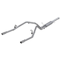 2.5" Cat Back, Dual Split Rear (Ram Hemi 04-05) - Aluminized Steel - T304 Stainless Steel Tip