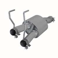 3" Single in 2.25" Dual Out Muffler Replacement, High Flow (Ram 1500 09-24) - T409 Stainless Steel