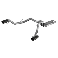 3" Resonator Back, Dual Rear Exit (F-150 Raptor 17-20) - T409 Stainless Steel - BC T304 Stainless Steel Tip