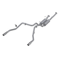 2.5" Cat Back, Dual Split Rear (Tundra 09-21) - T409 Stainless Steel - T304 Stainless Steel Tip