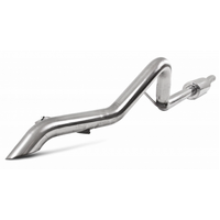 2.5" Cat Back Off-Road Tail Pipe Muffler before Axle (Wrangler/Rubicon 12-18)