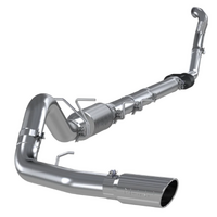 4" Turbo Back, Single Side Exit, Aluminized 3" downpipe (F-250/350 94-97) - Aluminized Steel - T304 Stainless Steel Tip