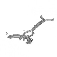 3" Dual Cat Back Quad Tips Street Version (Camaro 16-24) - T409 Stainless Steel