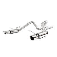 3" Cat Back Dual Split Rear Race Version (Shelby 11-12) - T304 Stainless Steel