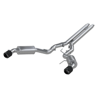 3" Cat Back Dual Split Rear Street Version (Mustang 15-17) - T304 Stainless Steel