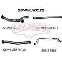 Exhaust Full System with Cat & without Muffler (BT-50)