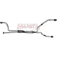 Dual 3in Cat Back Exhaust with 5in Black Tips (Ram 1500 TRX 21+) - Black