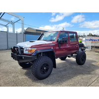 Wide Legal Bolt In Coil Conversion 5 Inch Lift Suits 33-37 Inch Tyres Track Corrected Chromoly Diamond Diff 3.85T GVM Dual Cab VSC Models (LandCruiser