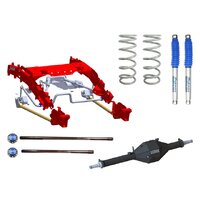 2 Inch 50mm Lift Kit with Track Corrected Chromoly Diamond Diff Housing w/Nitro Gas Twin Tube Shocks Rear Only VSC Models (LandCruiser 79 Series)