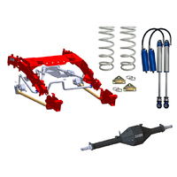 2 Inch 50mm Lift Kit with Track Corrected Chromoly Diamond Diff Housing w/2.5 Remote Reservoir Shocks Rear Only VSC Models (LandCruiser 79 Series) Veh