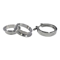 Stainless Steel V-Band Clamp & Flange Kit - 1.5in - 44mm