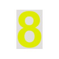 15cm Day Glo CAMS Approved - Number 8