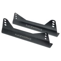 125mm Black Carbon Steel Seat Mounts FIA Approved