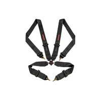 4 Point CAM Lock Harness - 3"/76mm Black w/ Black Metal Hardware