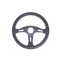 Leather Steering Wheel - Black|Black Stitching - Black|Black Stitching