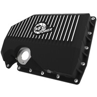 aFe 05-19 VW 1.8L/2.0L w/ Oil Sensor Engine Oil Pan Black POWER Street Series w/ Machined Fins