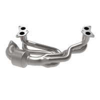 aFe Twisted Steel 304 Stainless Steel Header w/ Cat 13-19 Subaru Outback H4-2.4L