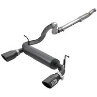 aFe Rebel Series 409 Stainless Steel Cat-Back Exhaust 18-21 Jeep Wrangler JL 2.0L (t) - Black Tip