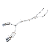 AWE Tuning Audi B9 S4 Touring Edition Exhaust - Non-Resonated (Silver 102mm Tips)