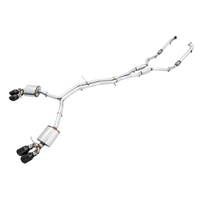 AWE Tuning Audi B9 S4 Touring Edition Exhaust - Non-Resonated (Black 102mm Tips)