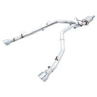 AWE Tuning 09-18 RAM 1500 5.7L (w/Cutouts) 0FG Dual Rear Exit Cat-Back Exhaust - Chrome Silver Tips