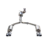 AWE Tuning Audi C7 A7 3.0T Touring Edition Exhaust - Quad Outlet Chrome Silver Tips