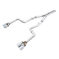 AWE Tuning 2015+ Dodge Challenger 6.4L/6.2L SC Track Edition Exhaust - Quad Chrome Silver Tips