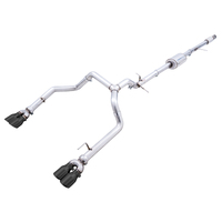 AWE Tuning 4th Gen GM 1500 5.3L 0FG Catback Split Rear Exit (w/ Bumper Cutouts) - Quad Diamond Tips