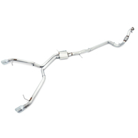 AWE Tuning Audi B9 A4 Track Edition Exhaust Dual Outlet - Chrome Silver Tips (Includes DP)