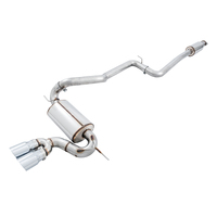 AWE Tuning Ford Focus ST Touring Edition Cat-back Exhaust - Resonated - Chrome Silver Tips