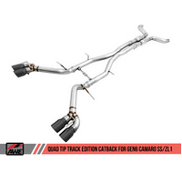 AWE Tuning 16-19 Chevy Camaro SS Non-Res Cat-Back Exhaust -Touring Edition (Quad Diamond Black Tips)