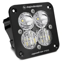 Squadron Pro Driving/Combo Pattern Flush Mount Black LED Light Pod - Clear