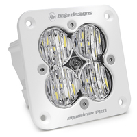 Baja Designs Squadron Pro White Wide Cornering Pattern Flush Mount LED Light Pod - Clear