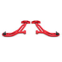 BMR Suspension 05-14 Ford Mustang Lower A-Arms - Red - Non-Adjustable