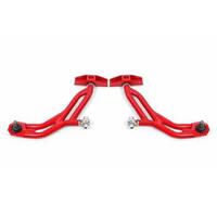 BMR 10-14 Ford Mustang Adj. Lower A-Arms w/ Delrin/Rod End / 19mm Tall Ball Joint - Red