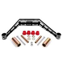 BMR 79-93 Ford Mustang Transmission Crossmember TH400 / T-56 - Black Hammertone