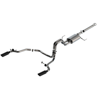 Borla 21-22 F-150 Powerboost 3.5L V6 2WD & 4WD 4DR 3in, 2.25in S-TYPE Catback w/ Black Chrome Tips