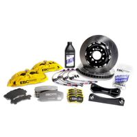 EBC Racing 15-17 Ford Fiesta (Mk7) Yellow Apollo-4 Calipers 300mm Rotors Front Big Brake Kit