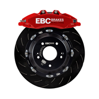 EBC Racing 2019+ Toyota GR Supra Red Apollo-6 Calipers 380mm Rotors Front Big Brake Kit