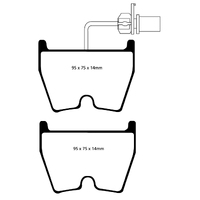 EBC 06-09 Audi RS4 4.2 (Cast Iron Rotors) Yellowstuff Front Brake Pads