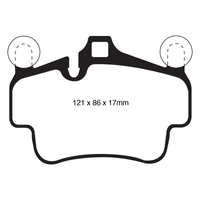 EBC 07-08 Porsche 911 (997) (Cast Iron Rotor only) 3.6 Carrera 2 Yellowstuff Front Brake Pads