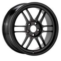 Enkei RPF1 16x7 4x100 43mm Offset 73mm Bore Black Wheel  Miata 4-Lug / 02-06 Mini /  Honda & Acura 4