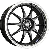 Enkei J10 15x6.5 4x100/108 38mm Offset 72.6mm Bore Dia Matte Black w/ Machined Lip Wheel