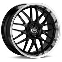 Enkei Lusso 20 x 8.5 40mm Offset 5x120 72.6 Bore Black w/ Machined Lip Wheel