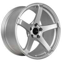 Enkei Kojin 18x8 32mm Offset 5x120 Bolt Pattern 72.6mm Bore Black Wheel Matte Silver