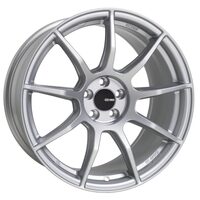 Enkei TS9 17x8 5x114.3 45mm Offset 72.6mm Bore Silver Paint