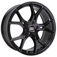 Enkei Vulcan 18x8 45mm Offset 5x112 Bolt 72.6mm Bore Gloss Black Wheel