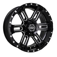 Enkei Commander 17x8 5mm Offset 6x139.7 Bolt Pattern 108 Bore Black Machined Wheel